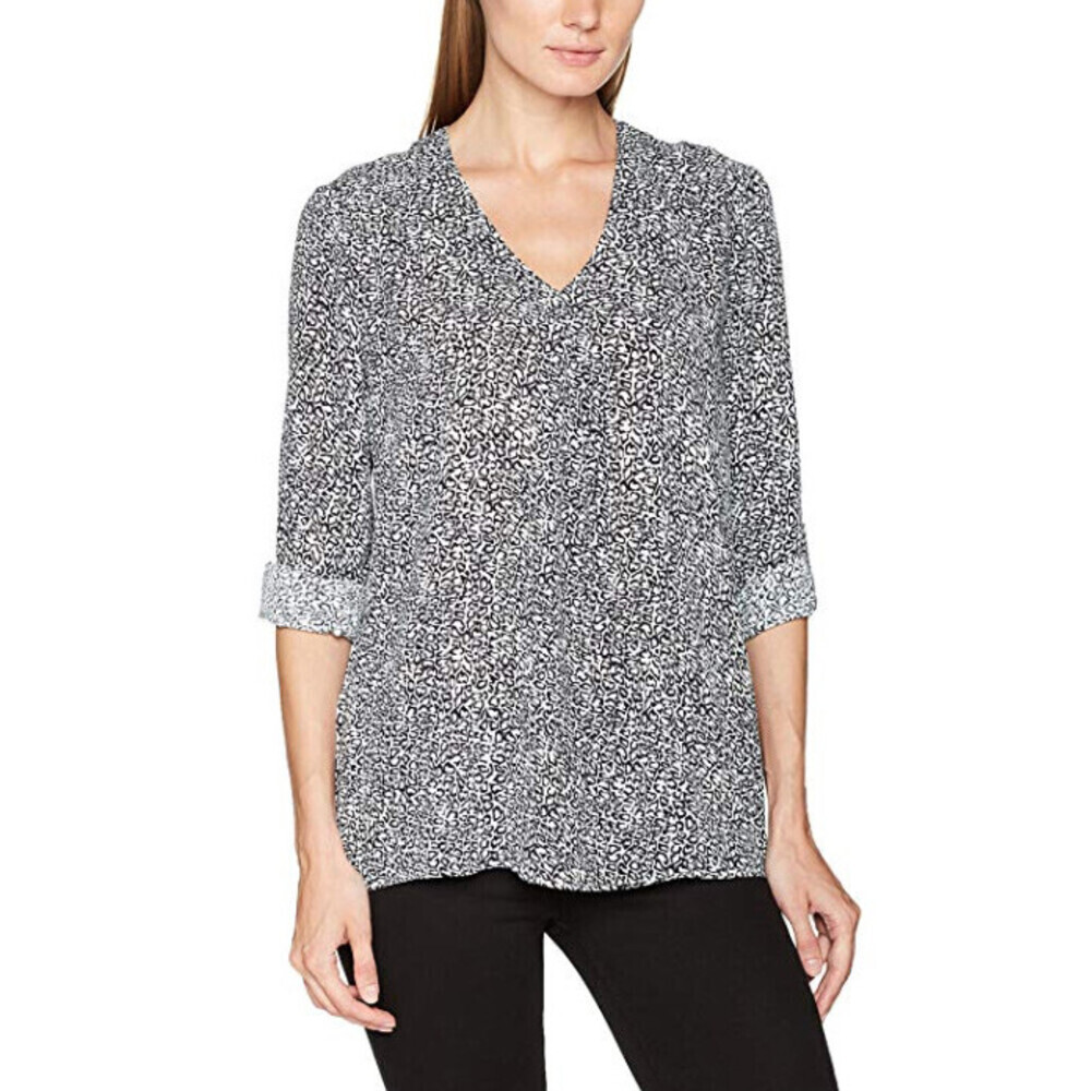 Olsen Europe Women's 3/4 Rolled Sleeve Leopard Print Blouse $170